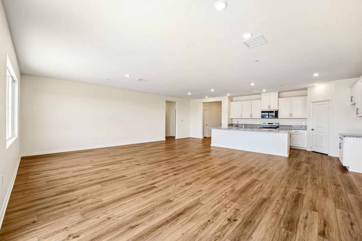 Representative builder view of the open great room