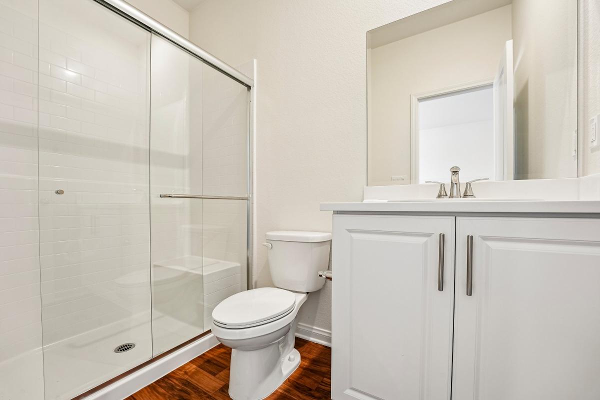 Representative builder view of a secondary full bathroom