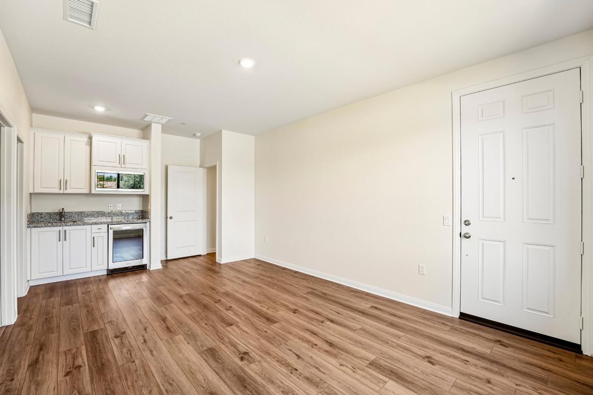Representative builder view of the private-entry junior suite
